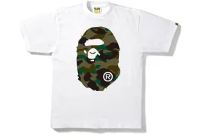 BAPE Camo Ape Head Tee - White/Green