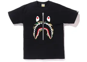 BAPE Camo Shark T-Shirt - Black/Yellow