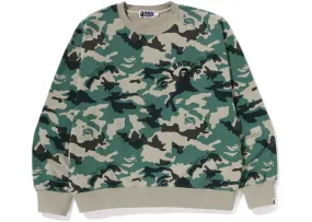 BAPE Camouflage Sweatshirt - Green Woodland Print