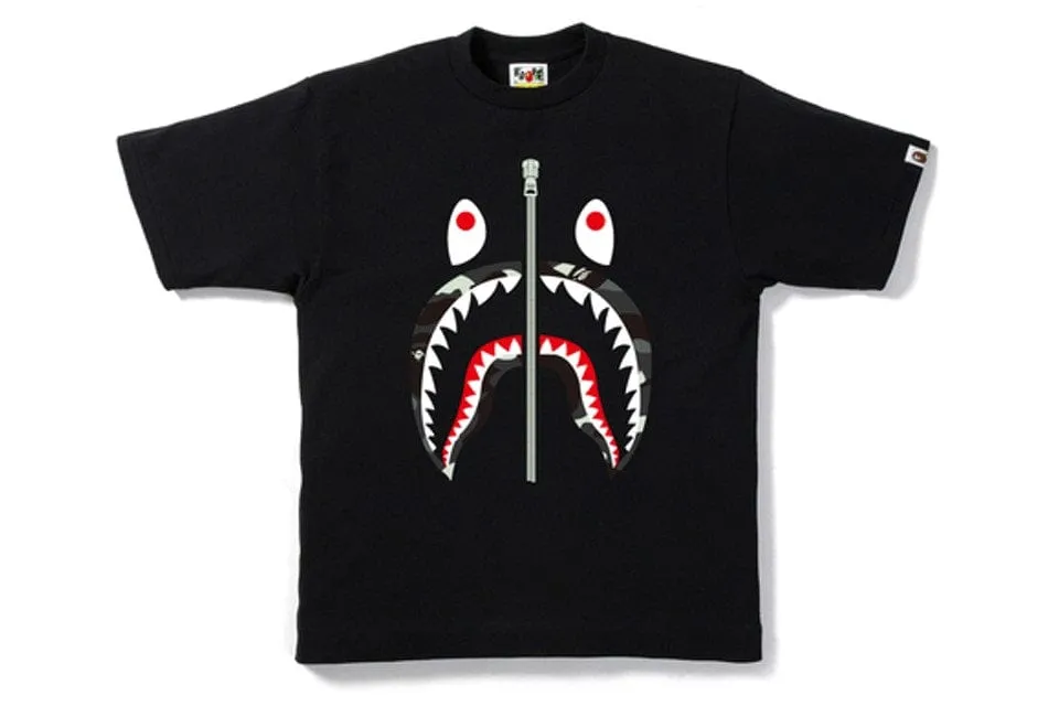 Bape City Camo Shark T-Shirt Black