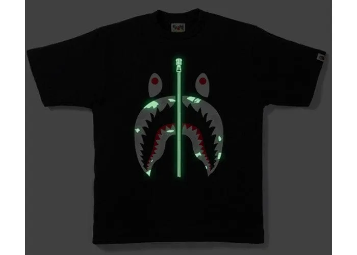 BAPE City Camo Shark T-Shirt - Black/White