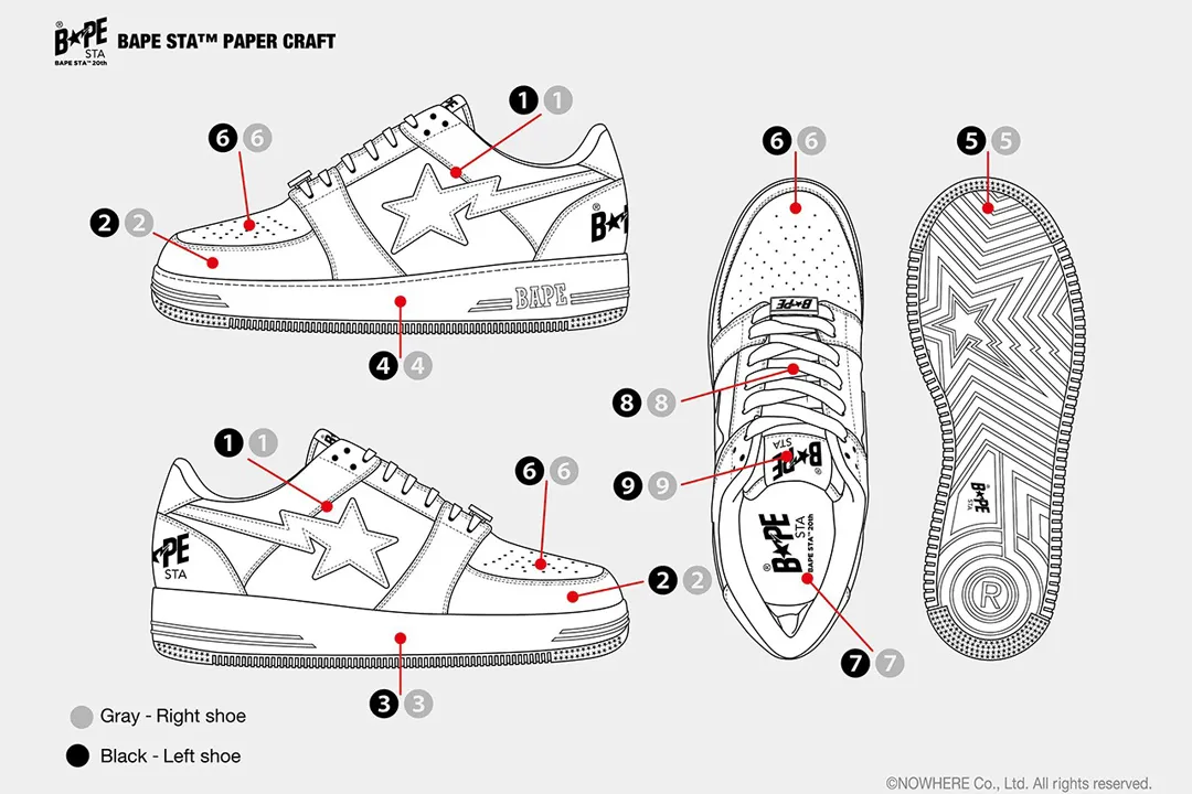 BAPE Drops Make-Your-Own BAPESTA Papercraft Kit For Those in Isolation