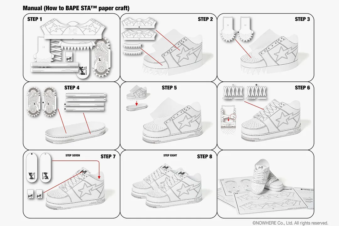 BAPE Drops Make-Your-Own BAPESTA Papercraft Kit For Those in Isolation