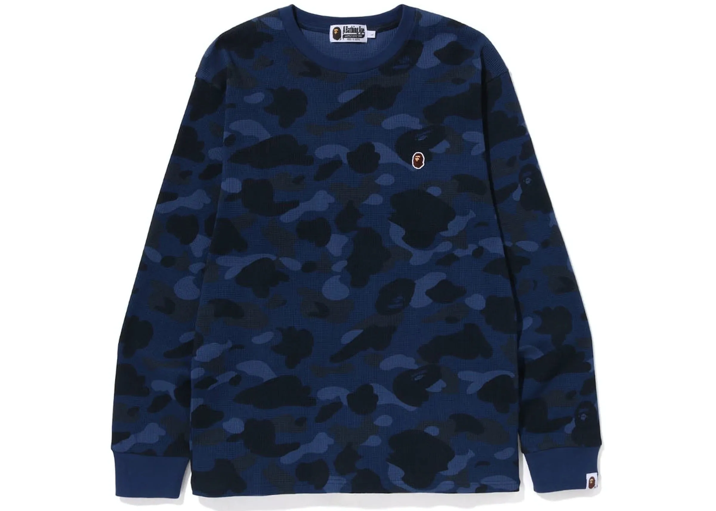 BAPE Navy Color Camo Thermal Long Sleeve