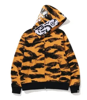 BAPE orange tiger camo hoodie FW22