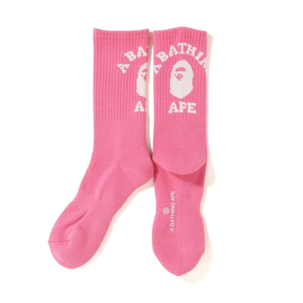 BAPE Pink College Socks