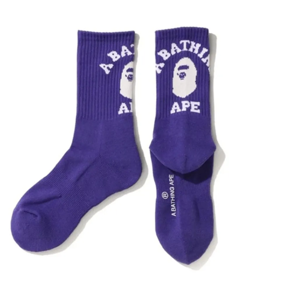 Bape Purple College Socks - Buy Now Online