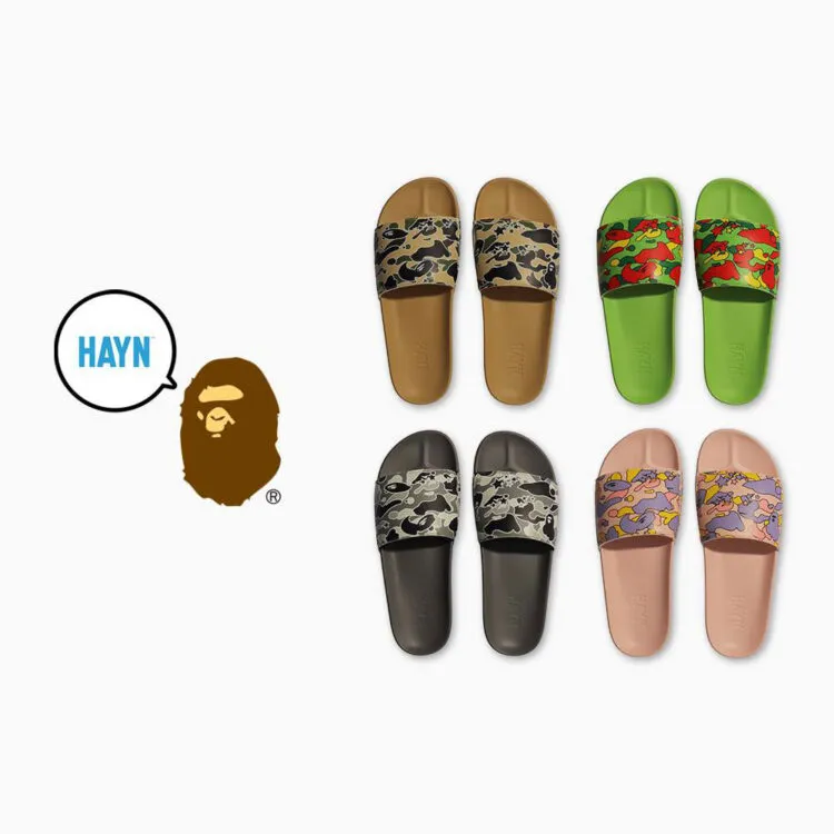 BAPE Taps HAYN For Colorful Slides Collection