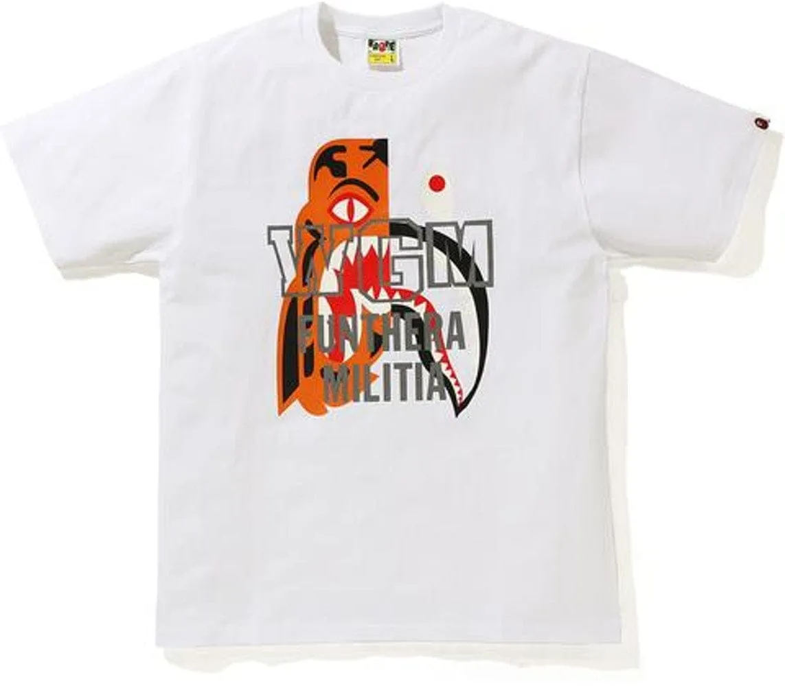 BAPE Tiger Shark White Tee with WGM Design