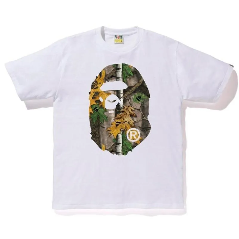 BAPE white forest camo tee