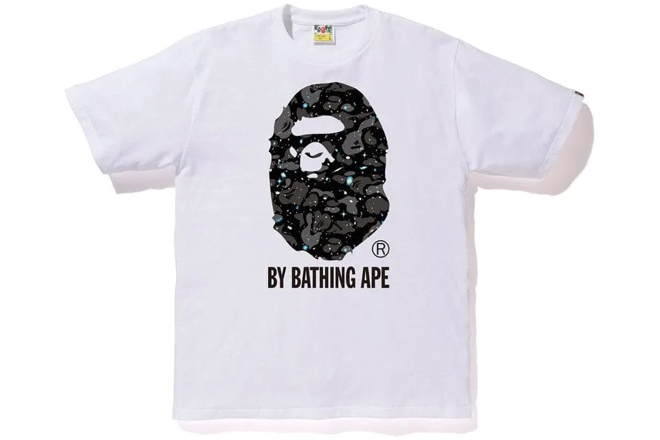 Bape White Space Camo Big Ape Head Tee