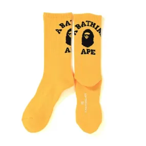 BAPE yellow college socks