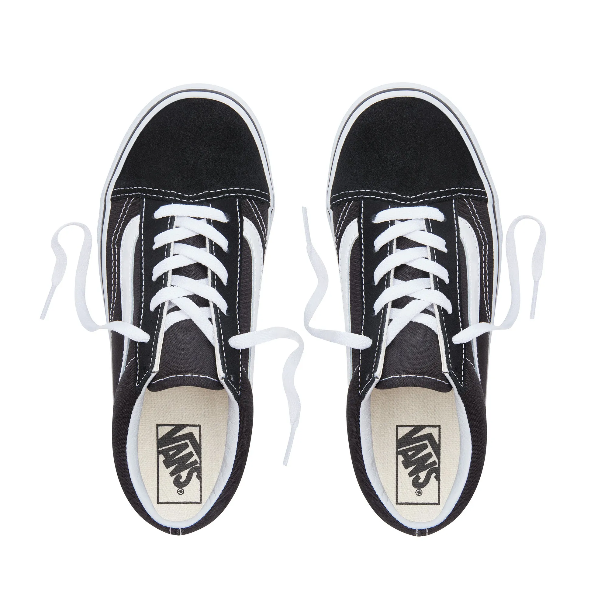 Black and White Vans Old Skool Sneakers - Kids