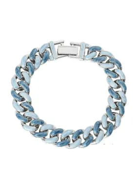 Blue enamel bracelet