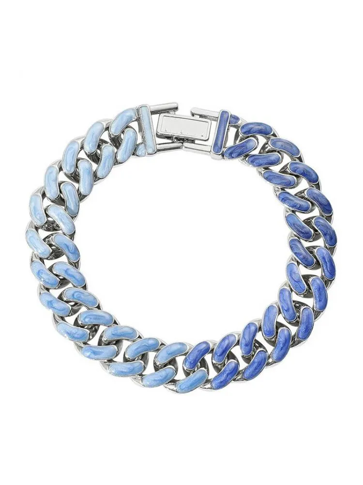 Blue enamel bracelet