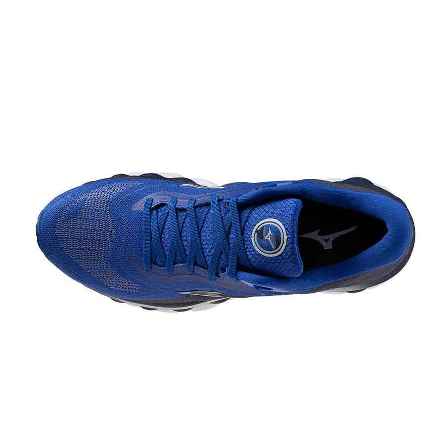 Blue Mizuno Wave SKY 7 running shoes