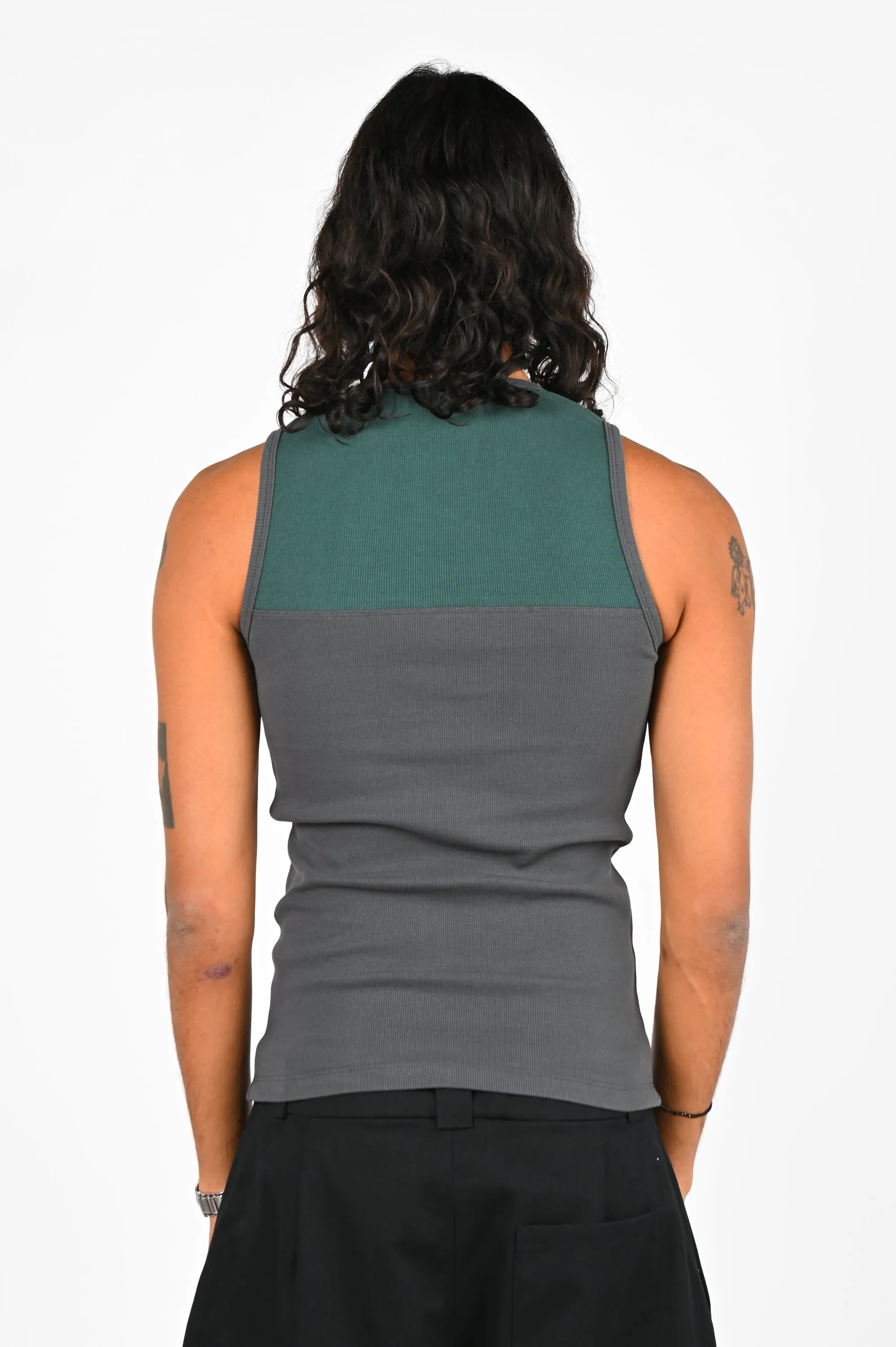 Bouquet Studios 'BBB' Tank in Green & Grey