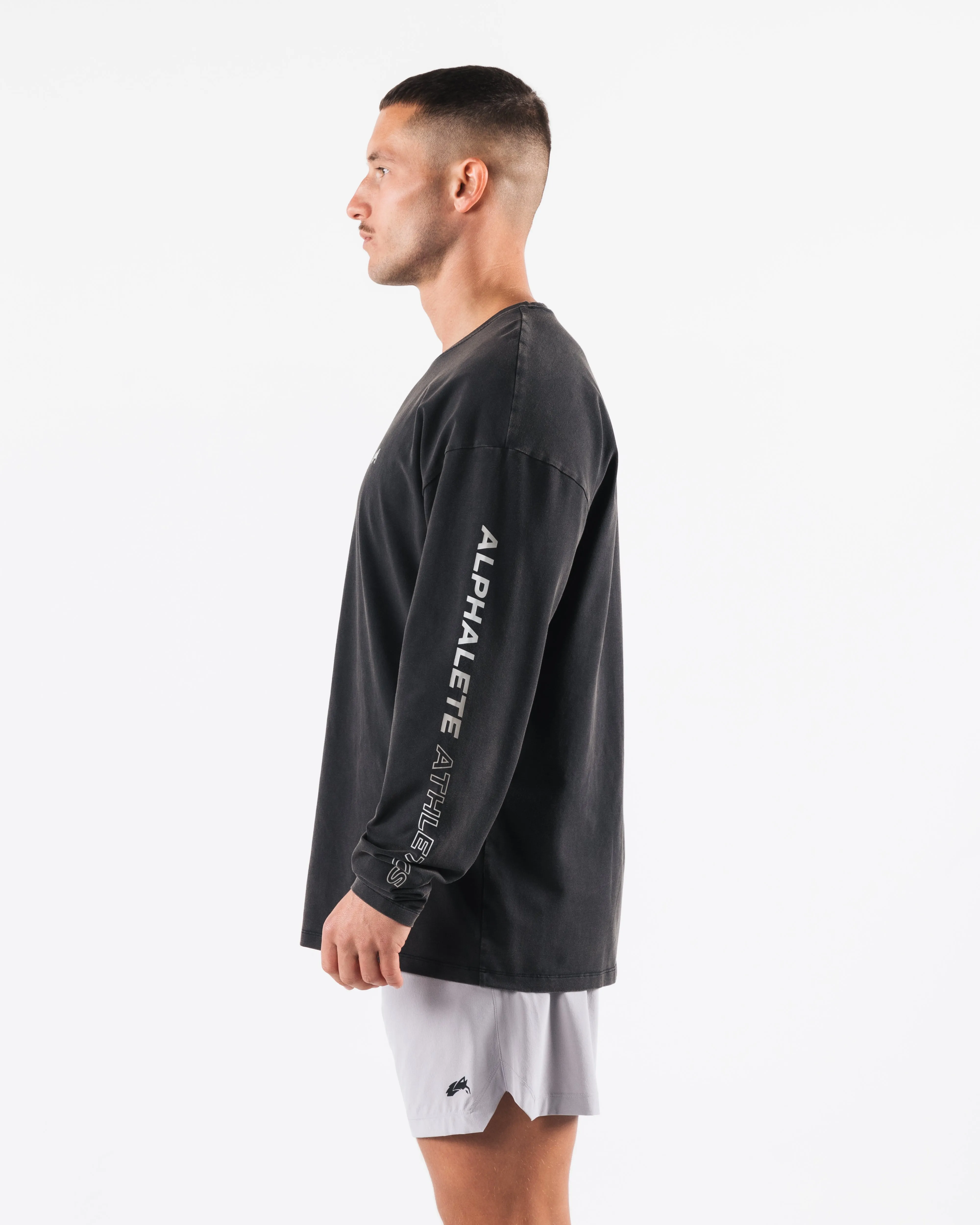 Breathe More LS Tee - Black