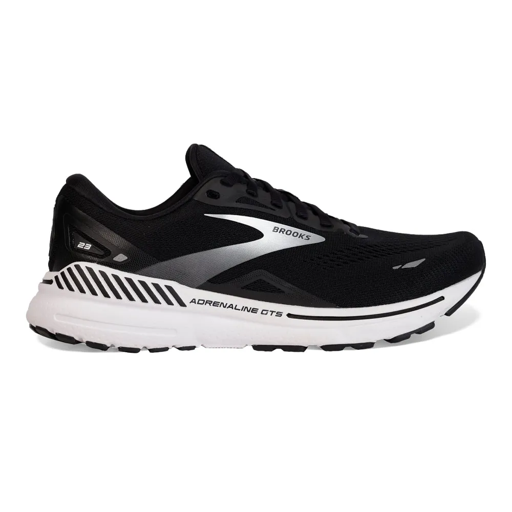 Brooks Adrenaline GTS 23 for Men - Black/White/Silver - Size 8 2E Wide.