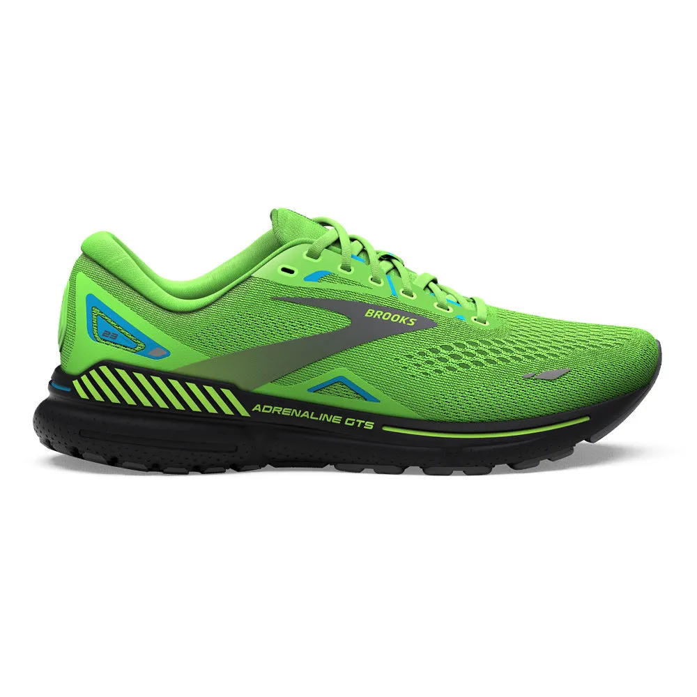 Brooks Adrenaline GTS 23 Green Gecko Grey Atomic Blue 8.5 2E Wide