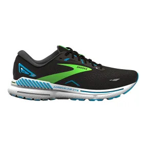 Brooks Adrenaline GTS 23 Men's Running Shoe, Black/Hawaiian Ocean/Green, Size 8.5 Wide 2E