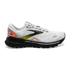 Brooks Adrenaline GTS 23 Men's Running Shoes, Oyster/Black/Red Orange, Size 8 D Medium