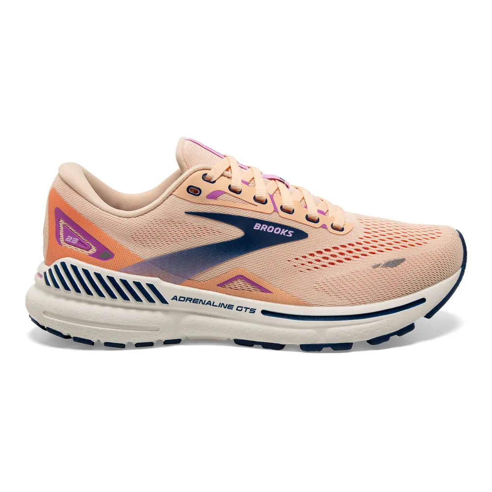 Brooks Adrenaline GTS 23 Women's Running Shoes - Apricot/Estate Blue/Orchid, Size 10.5B Medium