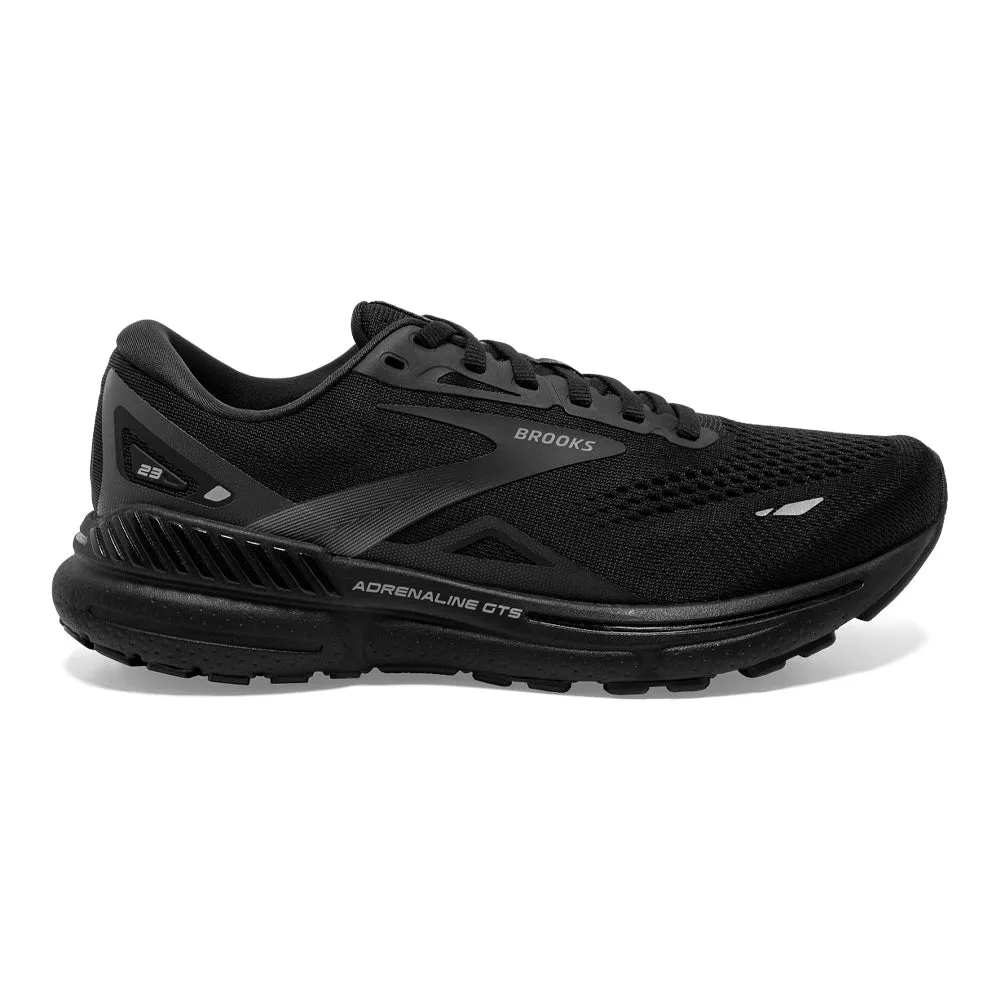 Brooks Adrenaline GTS 23 Women's Running Shoes, Black/Black/Ebony, Size 12 D Wide