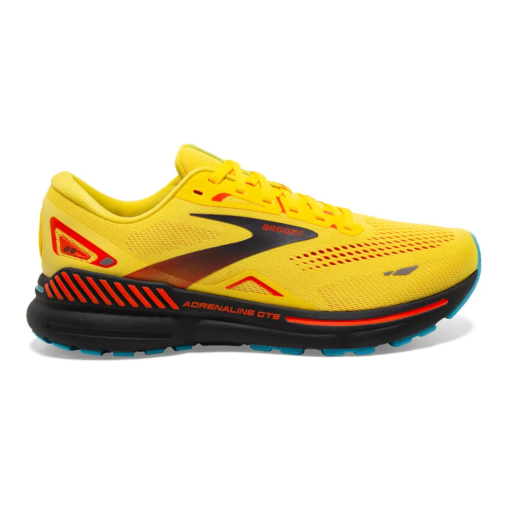 Brooks Adrenaline GTS 23 - Yellow/Foraged Iron/Orange - Size 9.5 D Medium