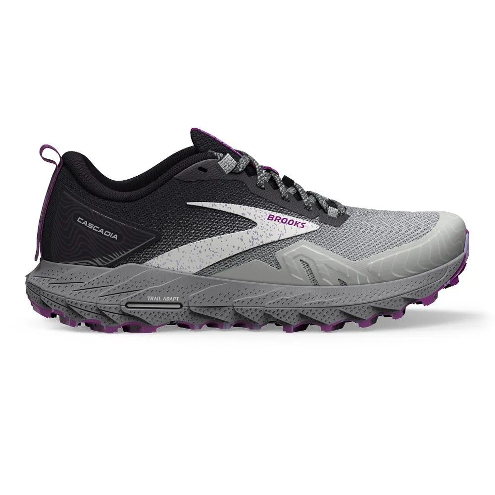 Brooks Cascadia 17 Women's Oyster Blackened Pearl Purple Size 9 Wide D