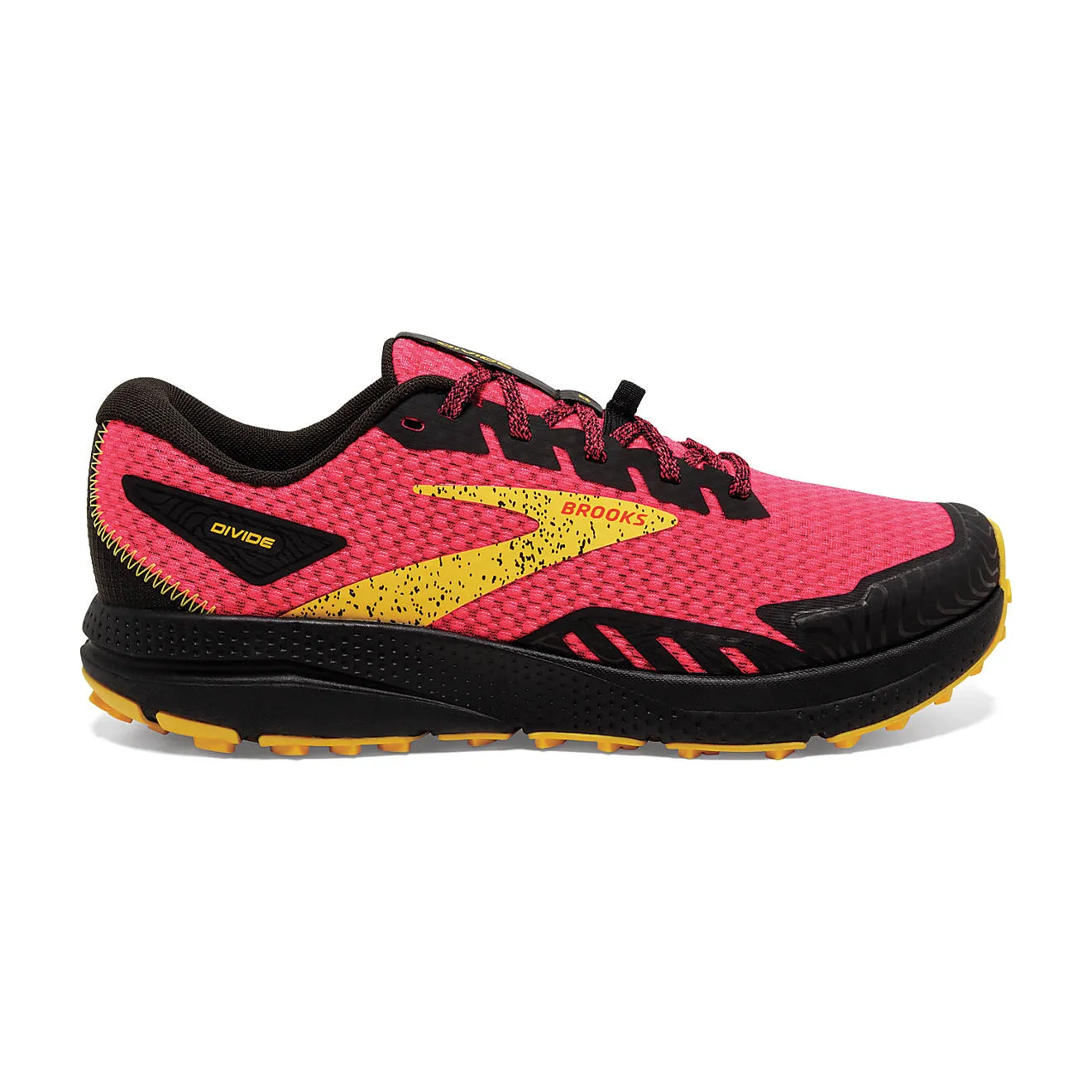 Brooks Divide 4 - Women's Running Shoe, Diva Pink/Black/Lemon Chrome, Size 8 B Medium