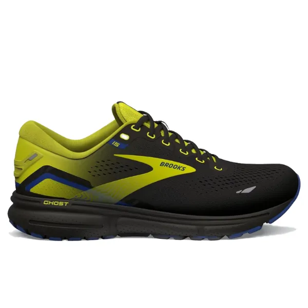 Brooks Ghost 15 running shoes black nightlife blue