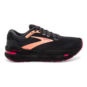 Brooks Ghost Max Women's Running Shoes - Black/Papaya/Raspberry - Size 12 B Medium.