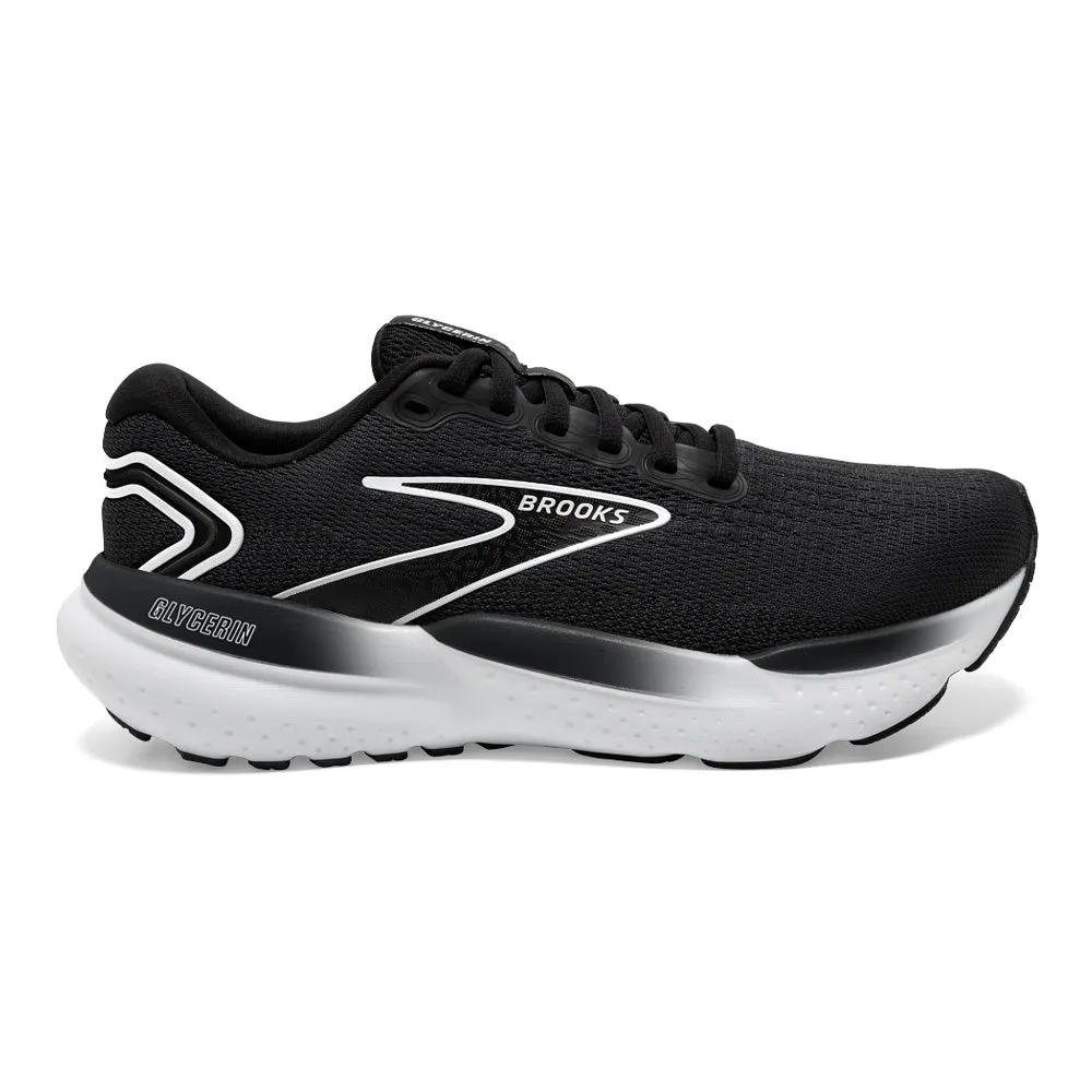 Brooks Glycerin 21 Men's Running Shoes, Black/Grey/White, Size 14 2E Wide