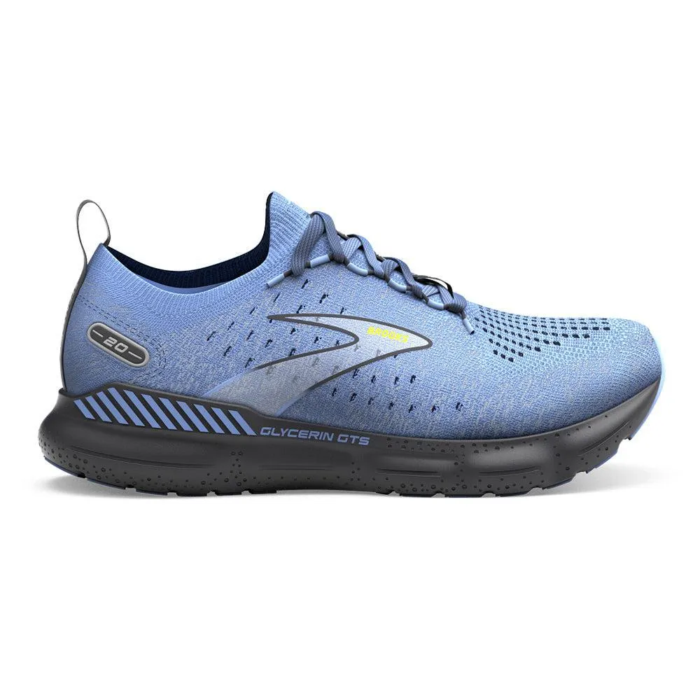 Brooks Glycerin StealthFit GTS 20 - Light Blue/Nine Iron/Sulphur - Size 9.5 D Medium