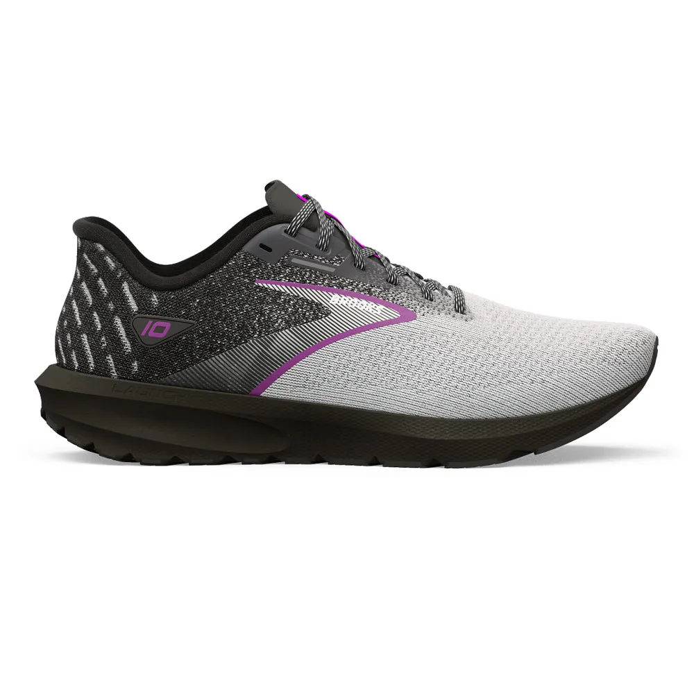 Brooks Launch 10 Women's Running Shoes, Black/White/Violet, Size 11.5 Medium