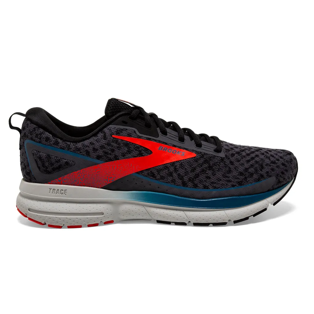 Brooks Trace 3 Blackened Pearl Red Blue 10.5 D Medium