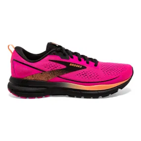 Brooks Trace 3 Women's Running Shoes - Pink Glo/Black/Orange, Size 6 Medium