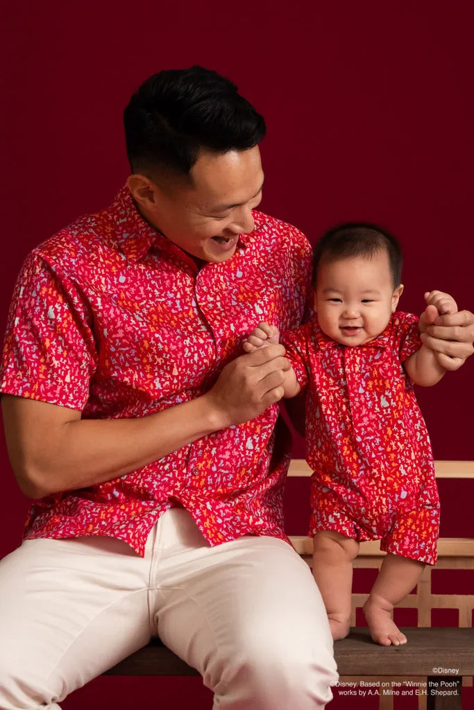 Disney100 Red Confetti Polo Romper