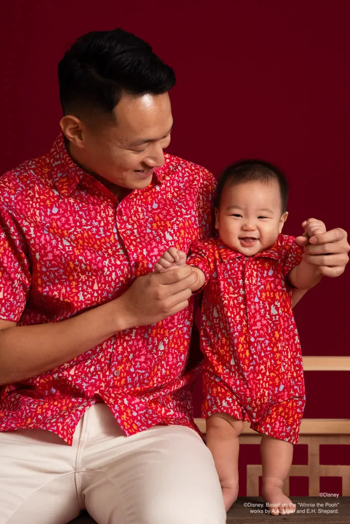 Disney100 Red Confetti Polo Romper