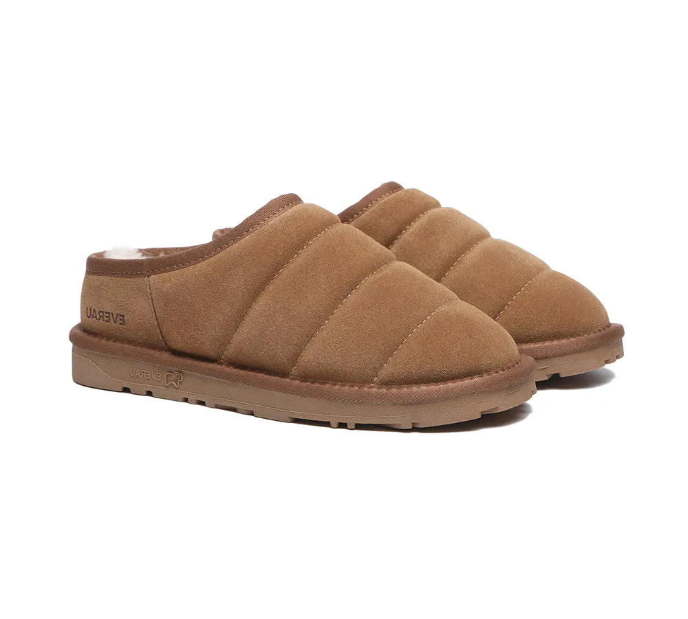 Everau Sheepskin Slippers - Ultra Puffer Style for Women