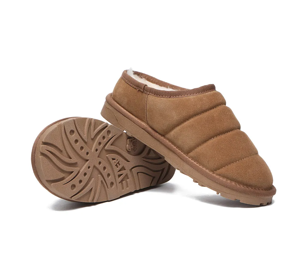 Everau Sheepskin Slippers - Ultra Puffer Style for Women