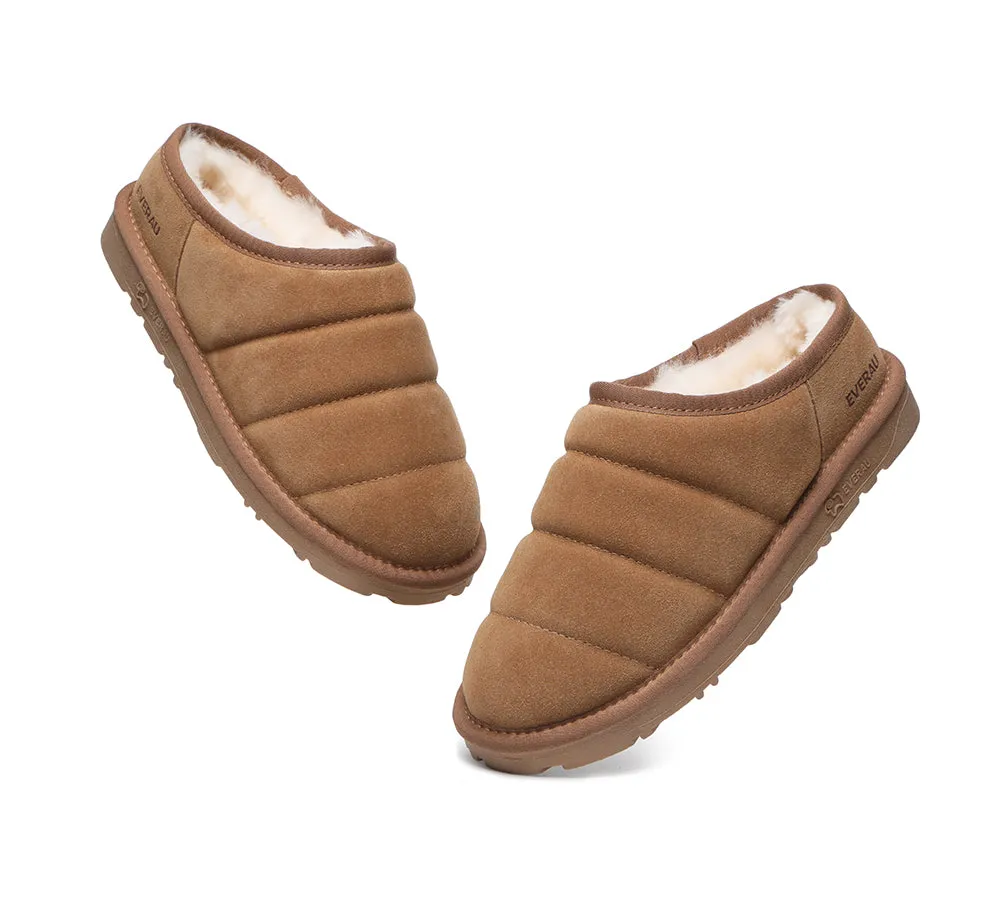 Everau Sheepskin Slippers - Ultra Puffer Style for Women