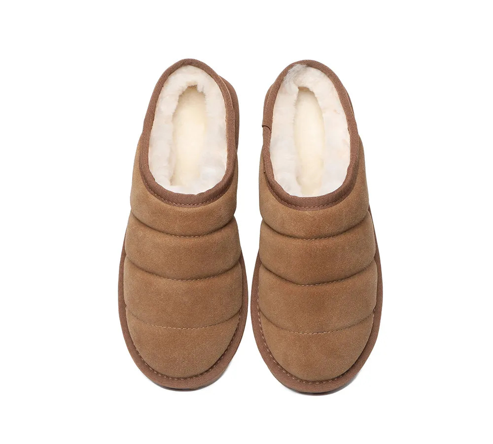 Everau Sheepskin Slippers - Ultra Puffer Style for Women