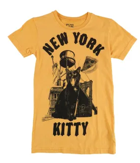 Evil Genius Womens New York Kitty Graphic T-Shirt