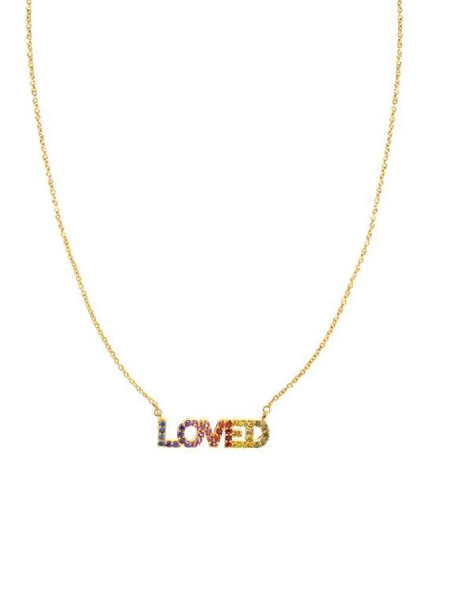 Gold Rainbow Necklace - Find Love in Vibrant Colors