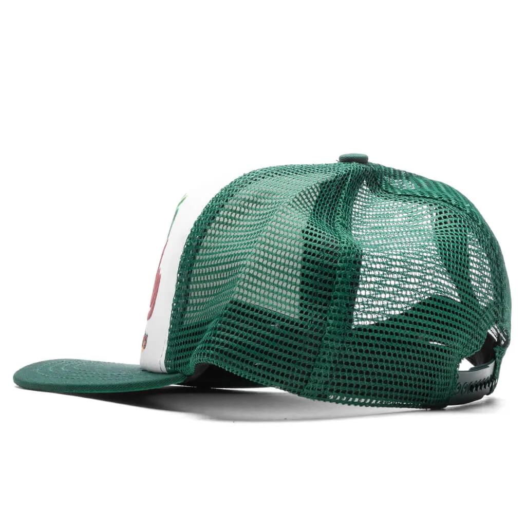 Green and White Palms Hat