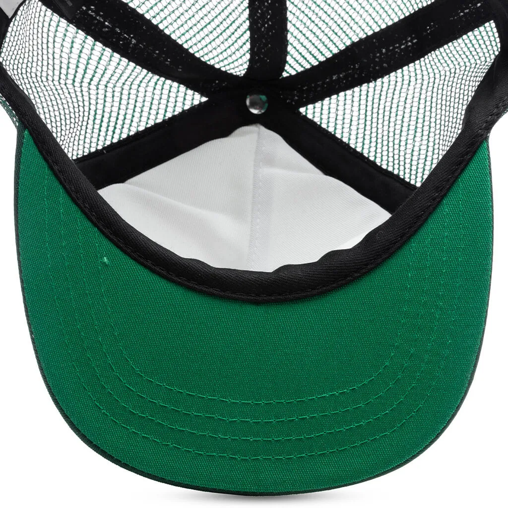 Green and White Palms Hat