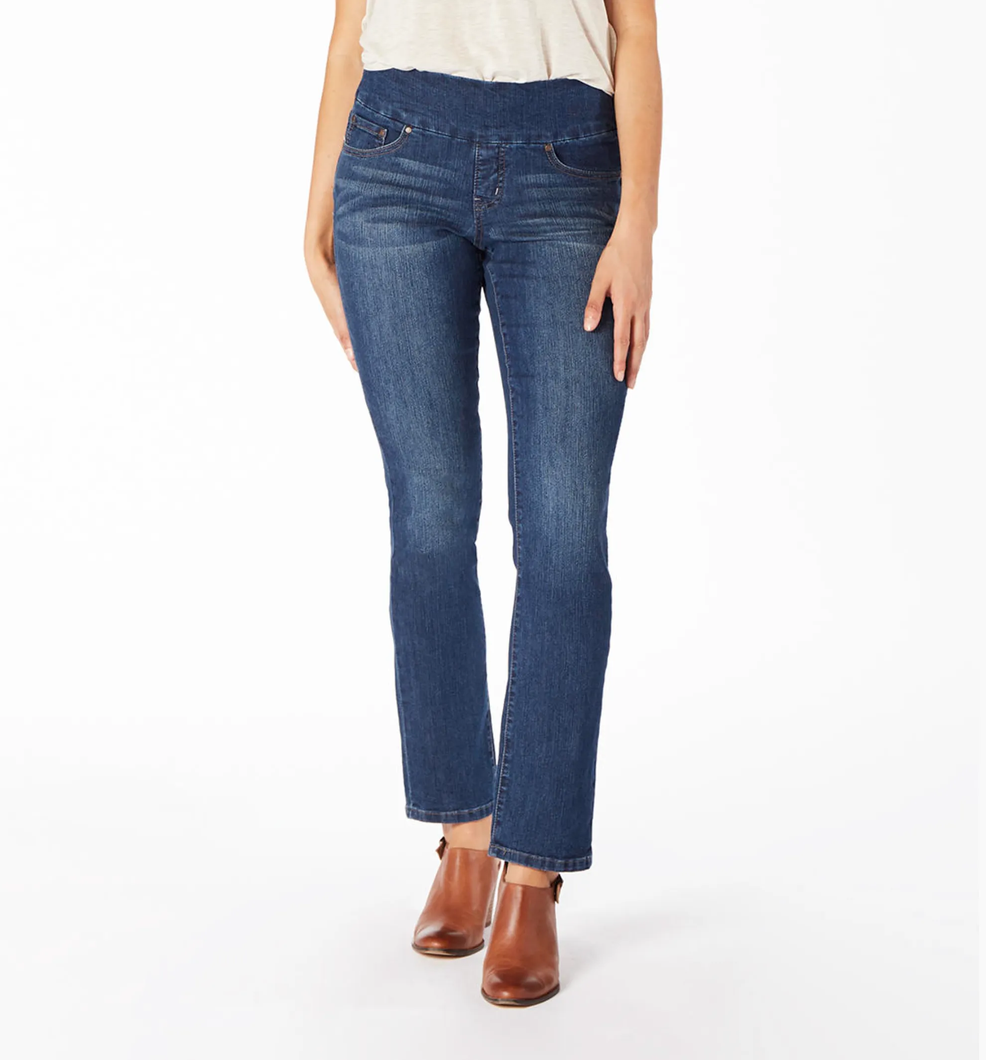 Jag Peri straight jeans, midrise (pull-on)