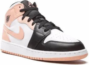 Jordan Kids Air Jordan 1 Mid Arctic Orange sneakers White